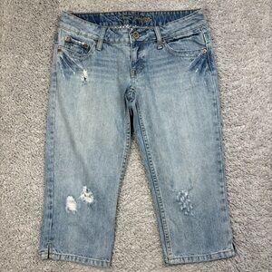 American Eagle Jeans Womens 6 Capri Vintage Pedal Pushers Classic Light Artist